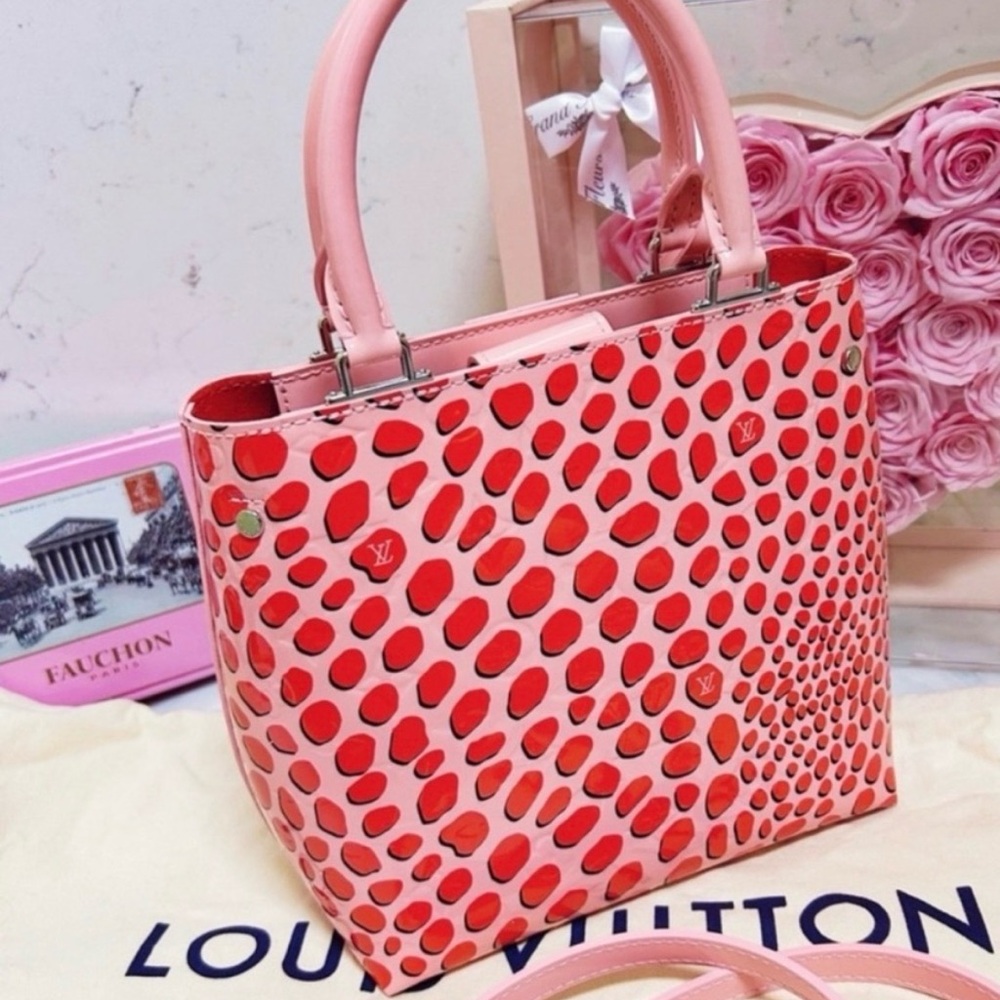 Louis Vuitton Pink and Red Kusami ltd Ed Bag rare
